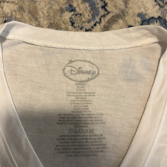 Disney classic Mickey Mouse white T-shirt, V-neck - Picture 3 of 4